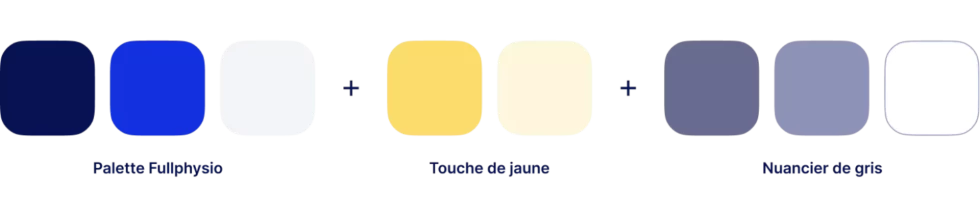 Palette de couleurs utilisée pour le design du projet